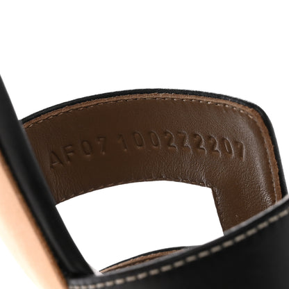 Hermes Calfskin Oasis Sandals 38 Black 8 of 16