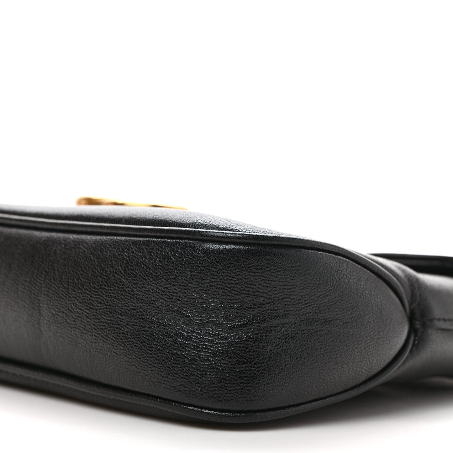 New Sakai Calfskin Lux Small Dahlia Messenger Shoulder Bag Black