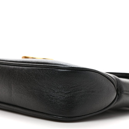 Gucci New Sakai Calfskin Lux Small Dahlia Messenger Shoulder Bag Black 9 of 9