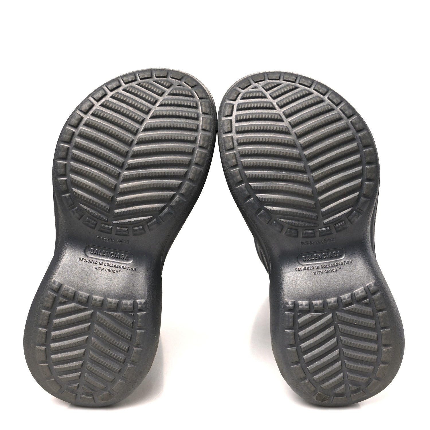 Balenciaga X CROCS Rubber Womens Rain Boots 37 Grafite 6 of 8