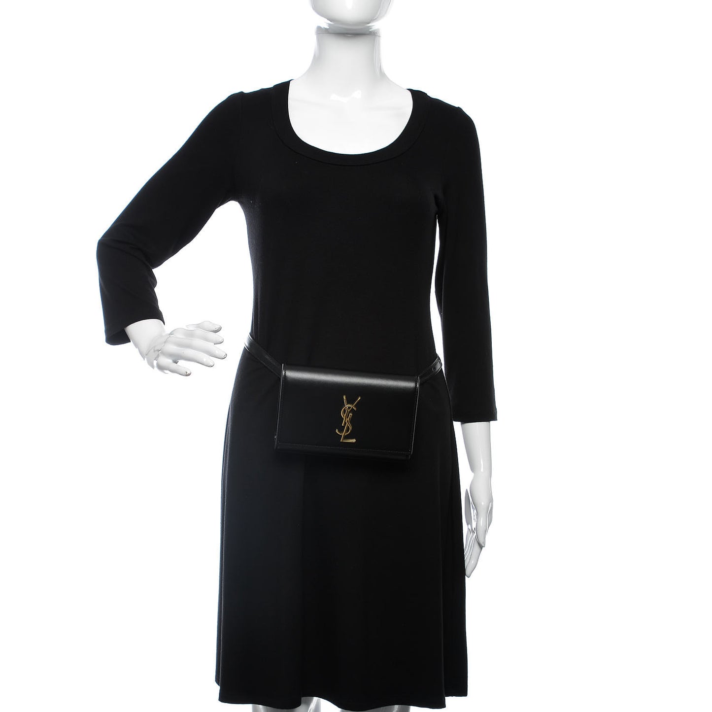 Smooth Calfskin Monogram Kate Belt Bag Black