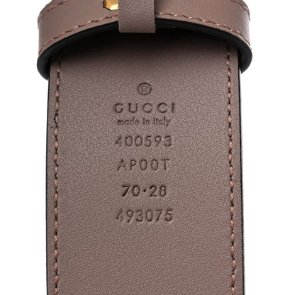 Gucci Calfskin Double G 40mm Belt 70 28 Porcelain Rose 3 of 4