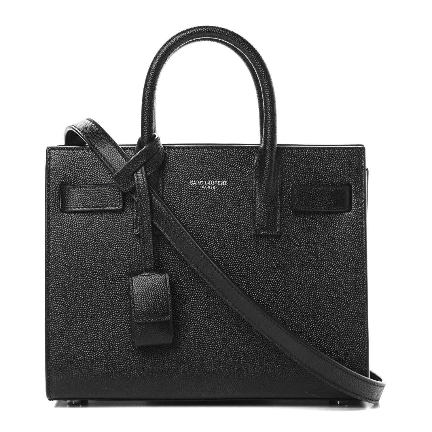 Saint Laurent Grained Calfskin Nano Sac De Jour Black 1 of 12