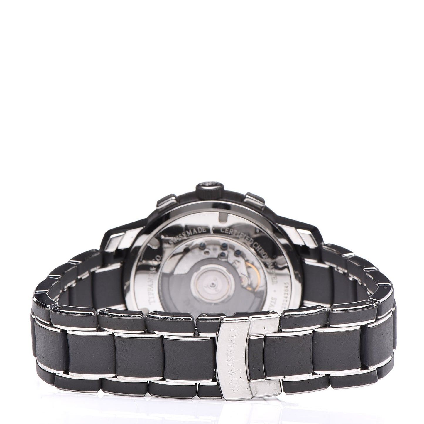 Stainless Steel Rubber 42mm Mark T-57 Chronograph Automatic Watch Black