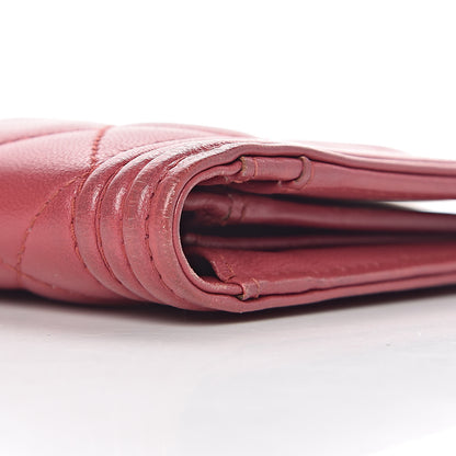 Chanel Lambskin Quilted Boy Yen Wallet Pink 11 of 14
