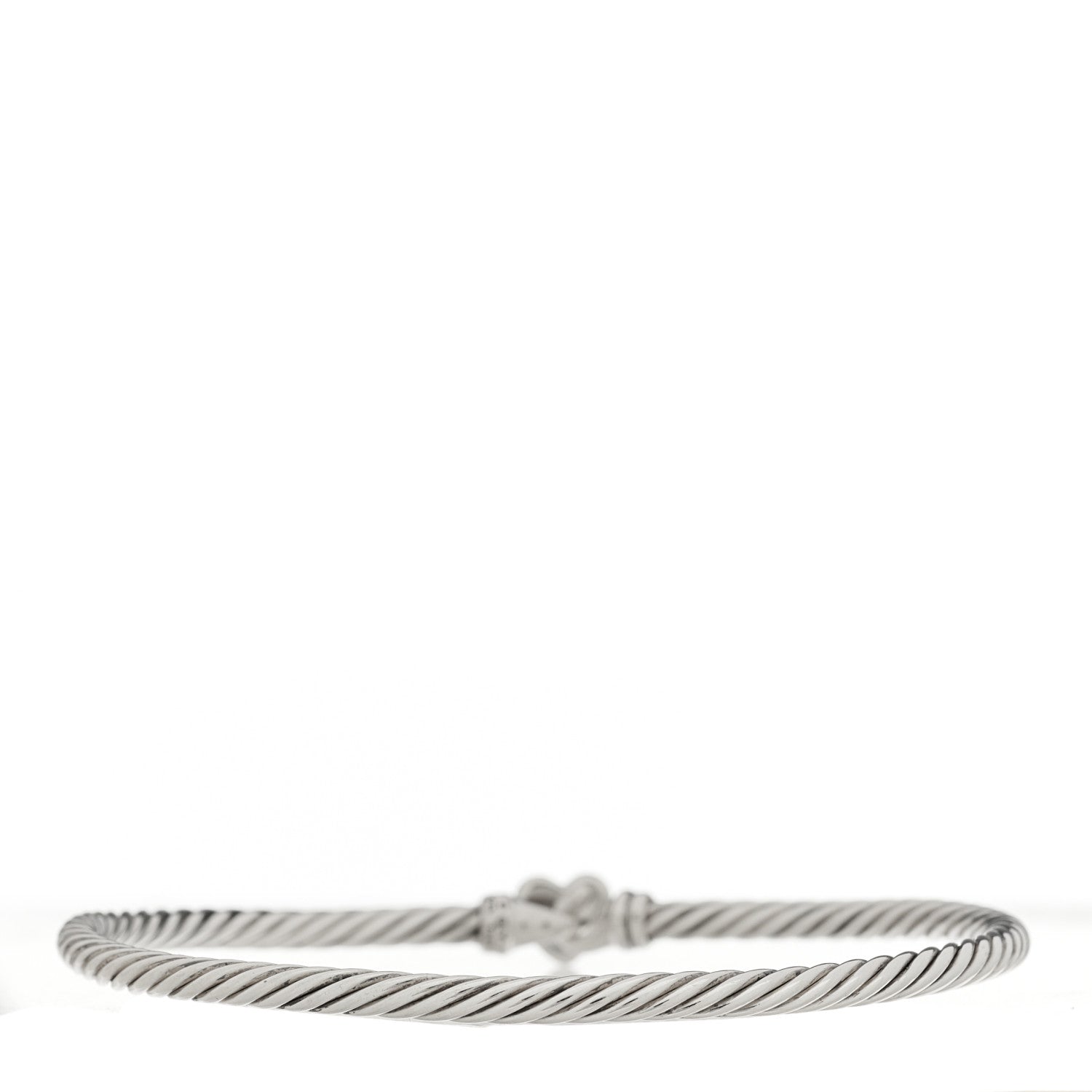 David Yurman Sterling Silver 18K Yellow Gold 3mm Cable Collectibles Heart Bracelet 2 of 3