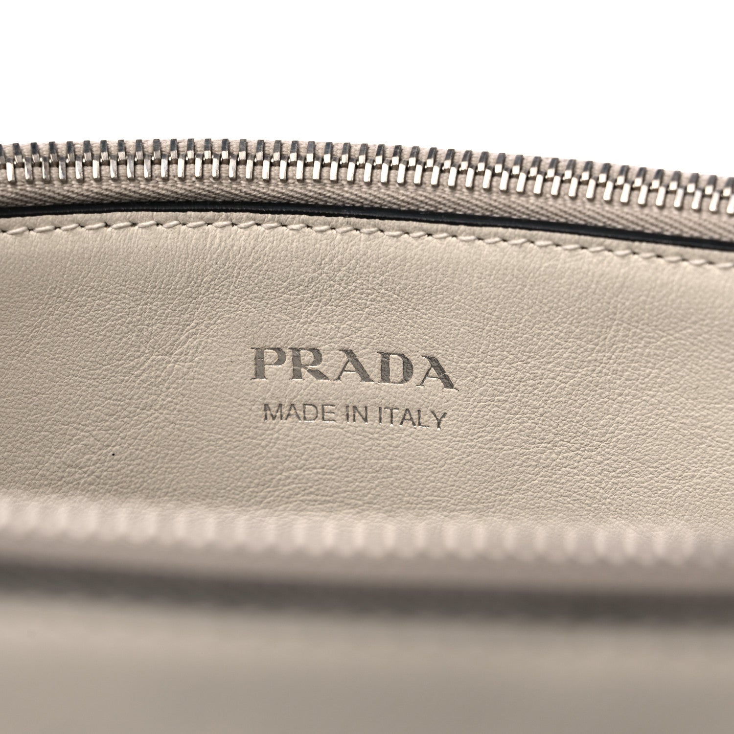 Prada Calfskin Studded Concept Top Handle Bag White 6 of 8
