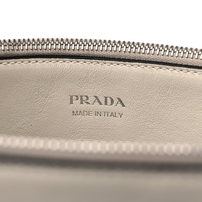 Prada Calfskin Studded Concept Top Handle Bag White 6 of 8