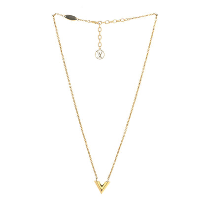 Louis Vuitton Essential V Necklace Gold 3 of 7