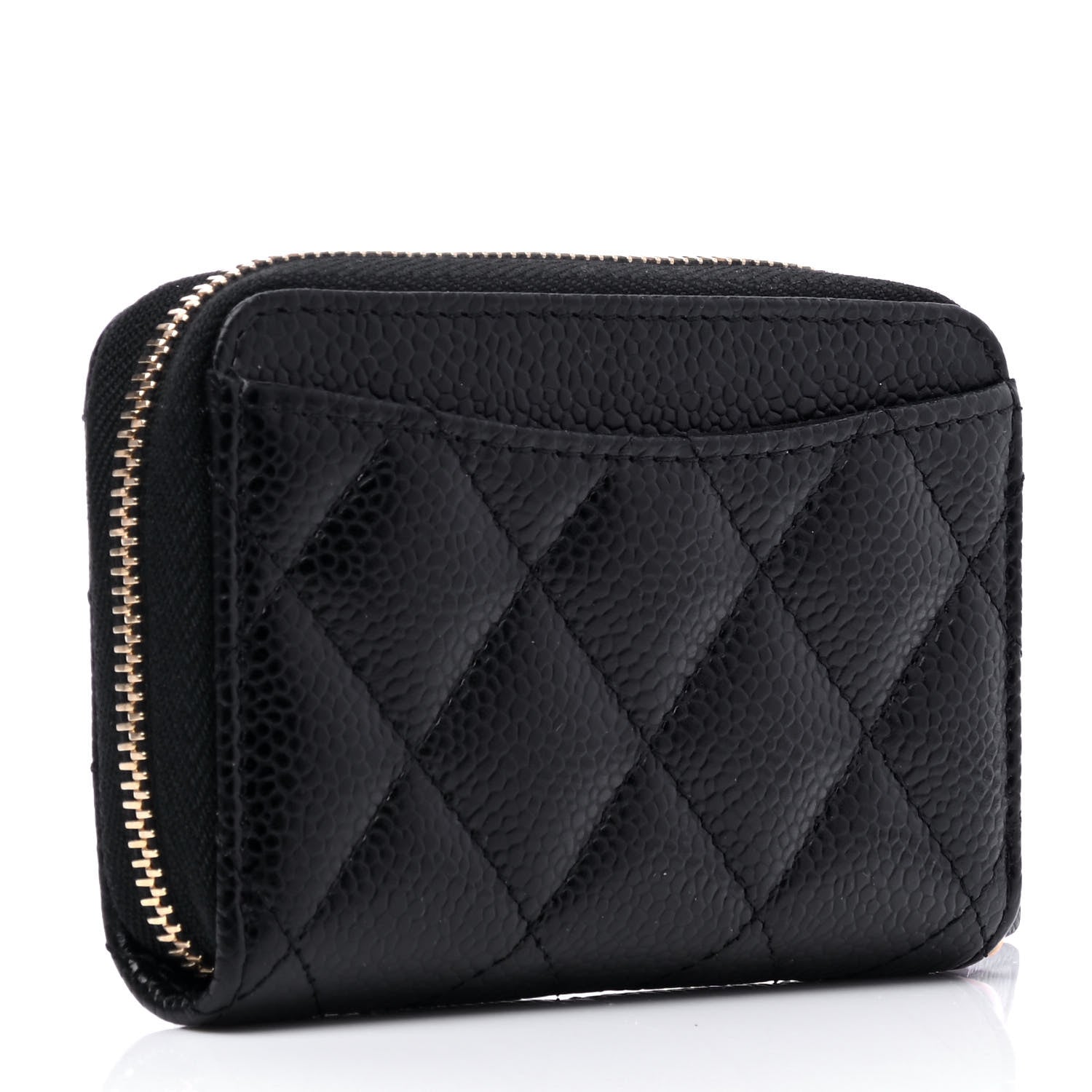 Chanel Caviar Quilted Zip Coin Purse Black 2 of 4