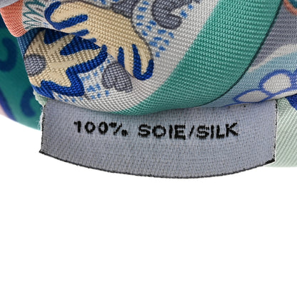 Hermes Silk Patchwork Claudia Scrunchie Multicolore 4 of 4