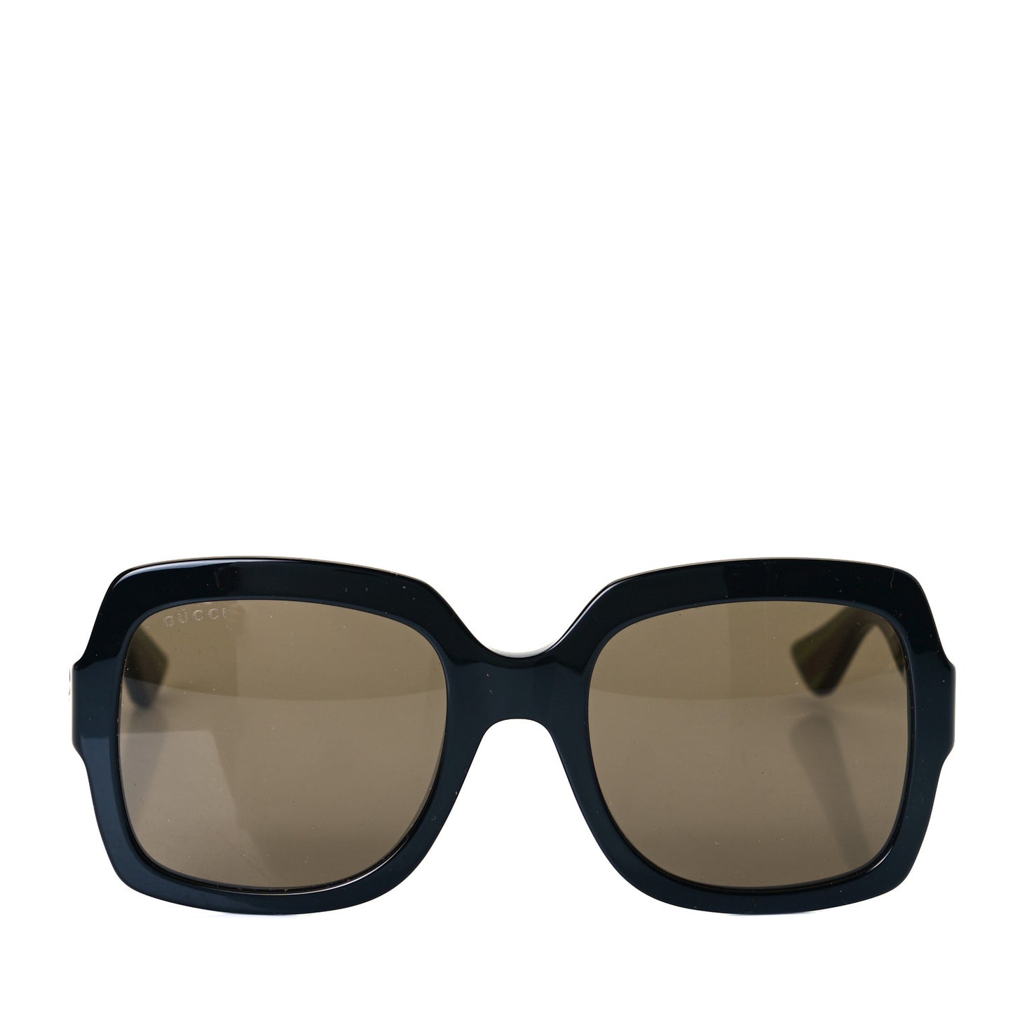 Acetate Square Frame Web Glitter Sunglasses GG0036S Black Green