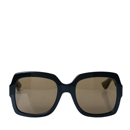 Gucci Acetate Square Frame Web Glitter Sunglasses GG0036S Black Green 1 of 5
