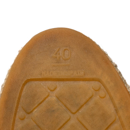 Chanel Lambskin CC Espadrilles 40 Beige Black 10 of 15