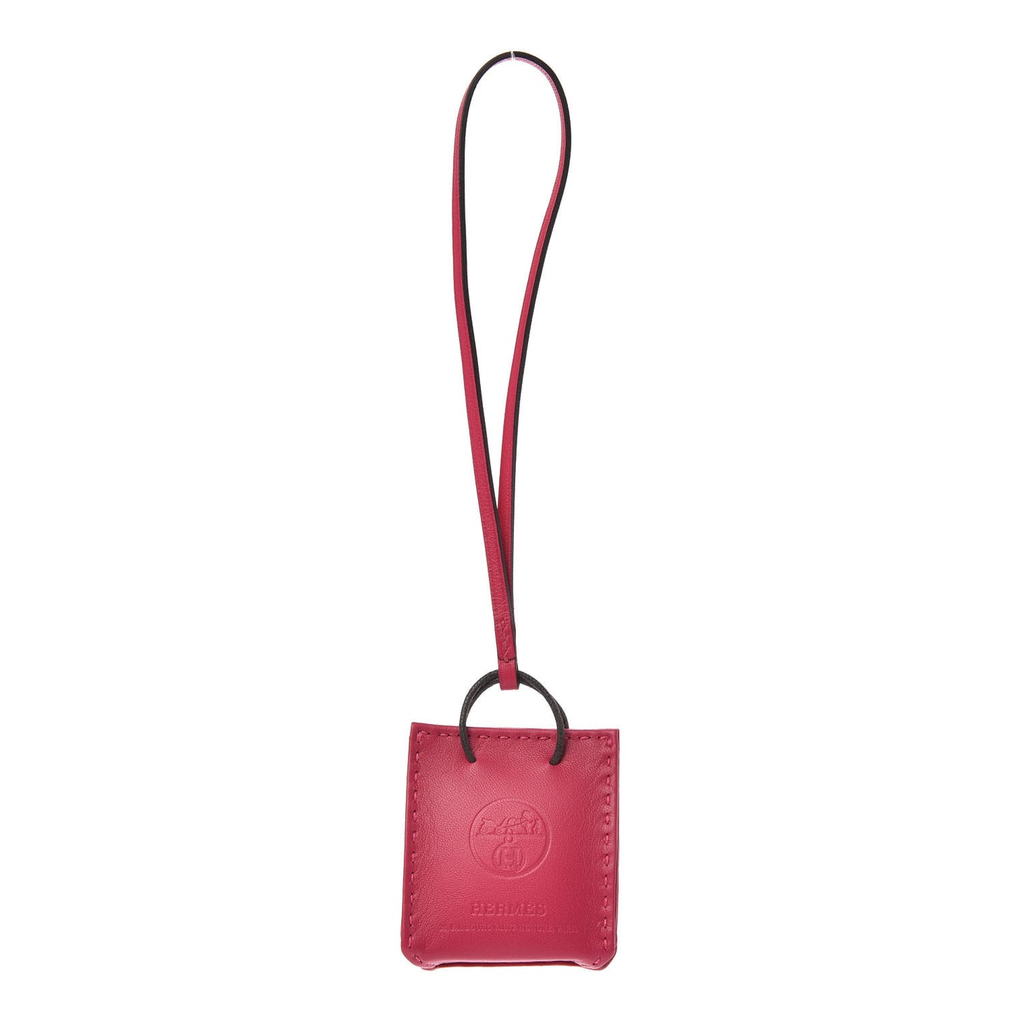 Milo Lambskin Swift Shopping Bag Charm Rose Mexico