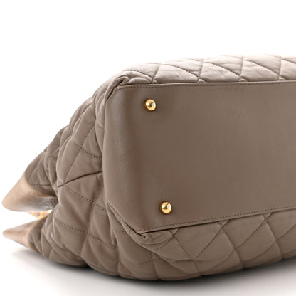 Chanel Calfskin Quilted Large Soft Elegance Tote Beige 11 of 13