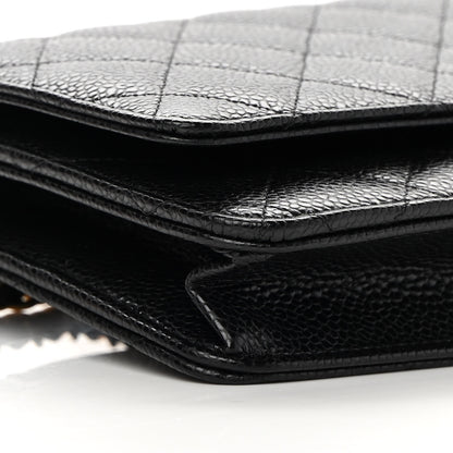 Chanel Caviar Quilted Wallet On Chain WOC Black 10 of 13