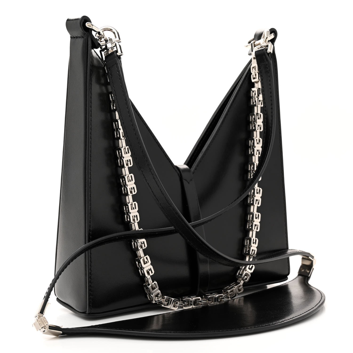 Givenchy Box Calfskin Mini Cut Out Shoulder Bag Black 3 of 11