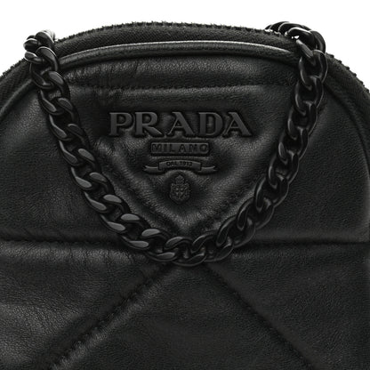 Prada Nappa Triangle Stitched Spectrum Double Zip Phone Case Crossbody Bag Black 7 of 9