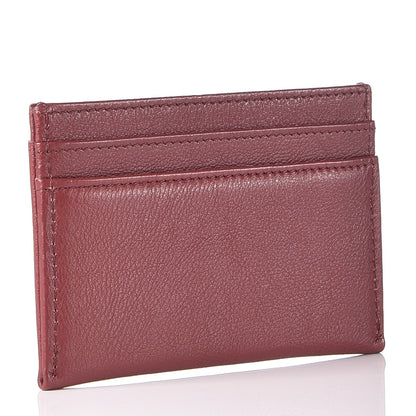 Chanel Grained Calfskin CC Card Holder Dark Red 3 of 8