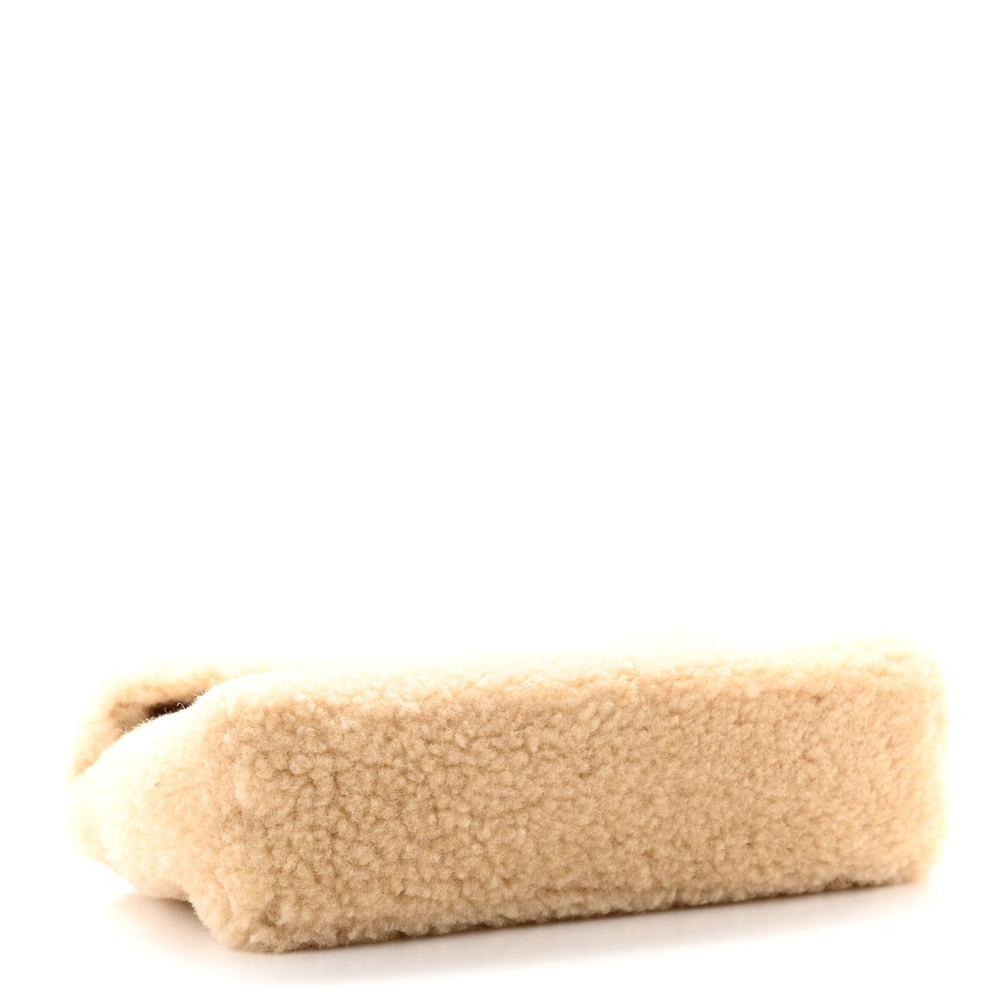 Shearling Quilted Monogram Loulou Puffer Pouch Clutch Natural Beige Brick