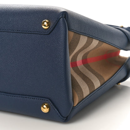 Burberry Derby Calfskin Vintage Check Medium Banner Tote Regency Blue 8 of 8