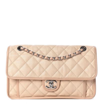 Chanel Caviar Quilted Large French Riviera Flap Beige 1 of 18
