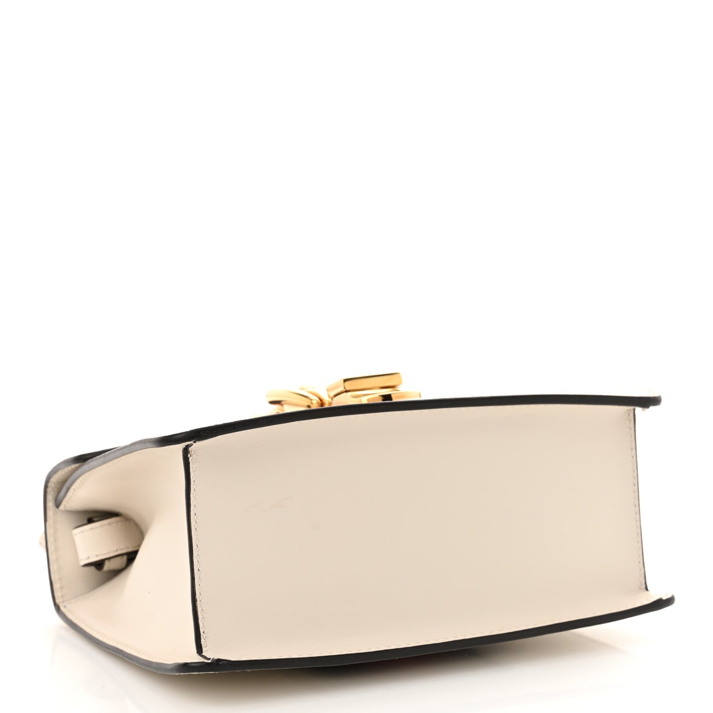 Calfskin Mini Sylvie Top Handle Bag White