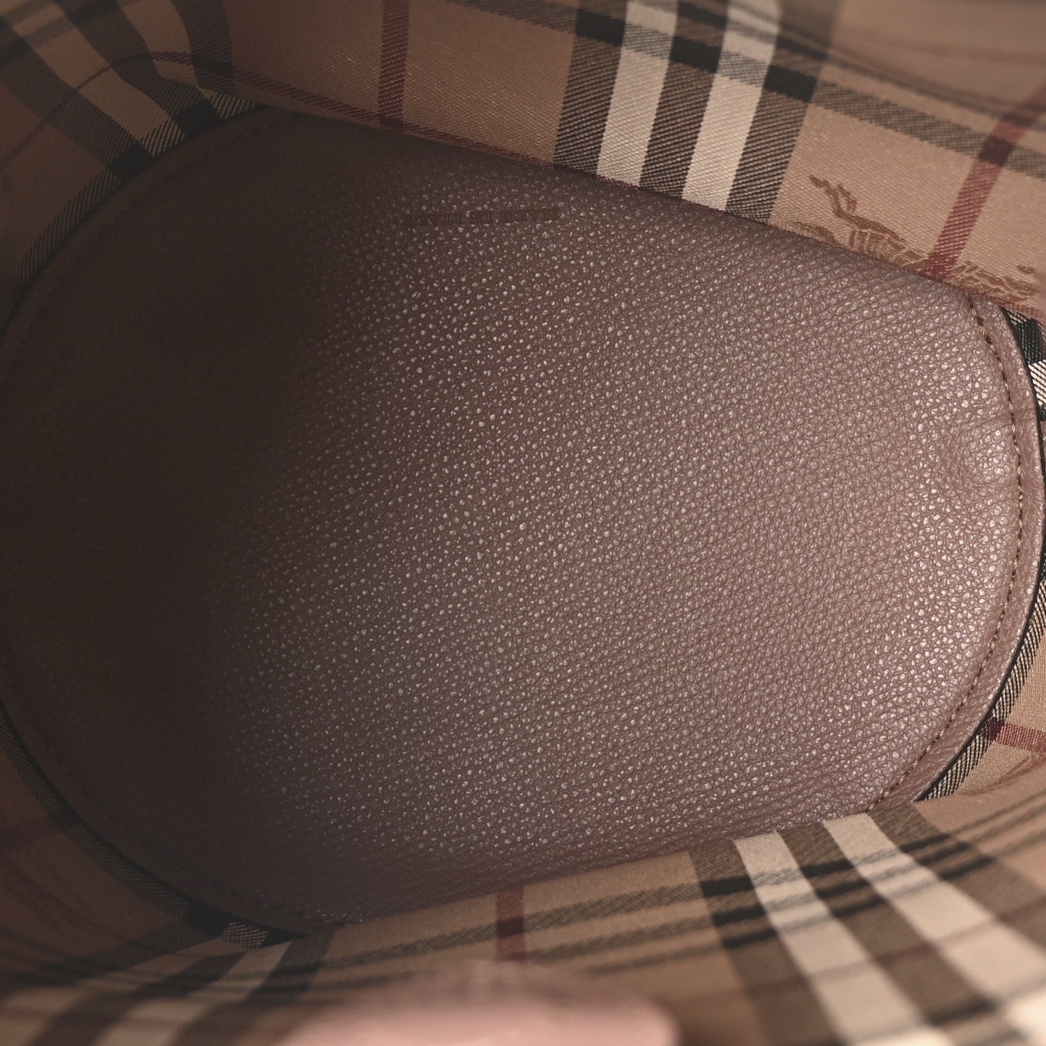 Burberry Haymarket Check Colours Small Lorne Bucket Crossbody Light Elderberry 5 of 11