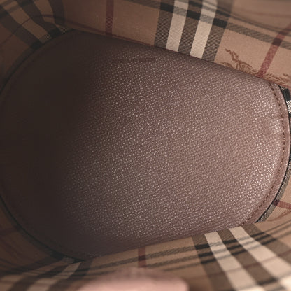 Burberry Haymarket Check Colours Small Lorne Bucket Crossbody Light Elderberry 5 of 11