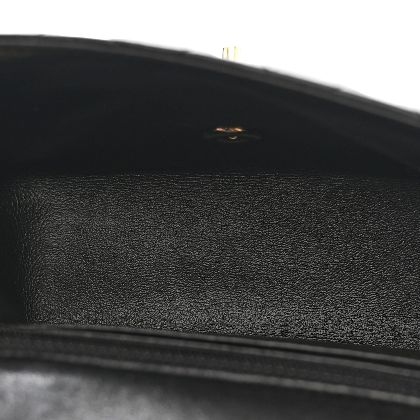 Lambskin Quilted Mini Square Flap Black
