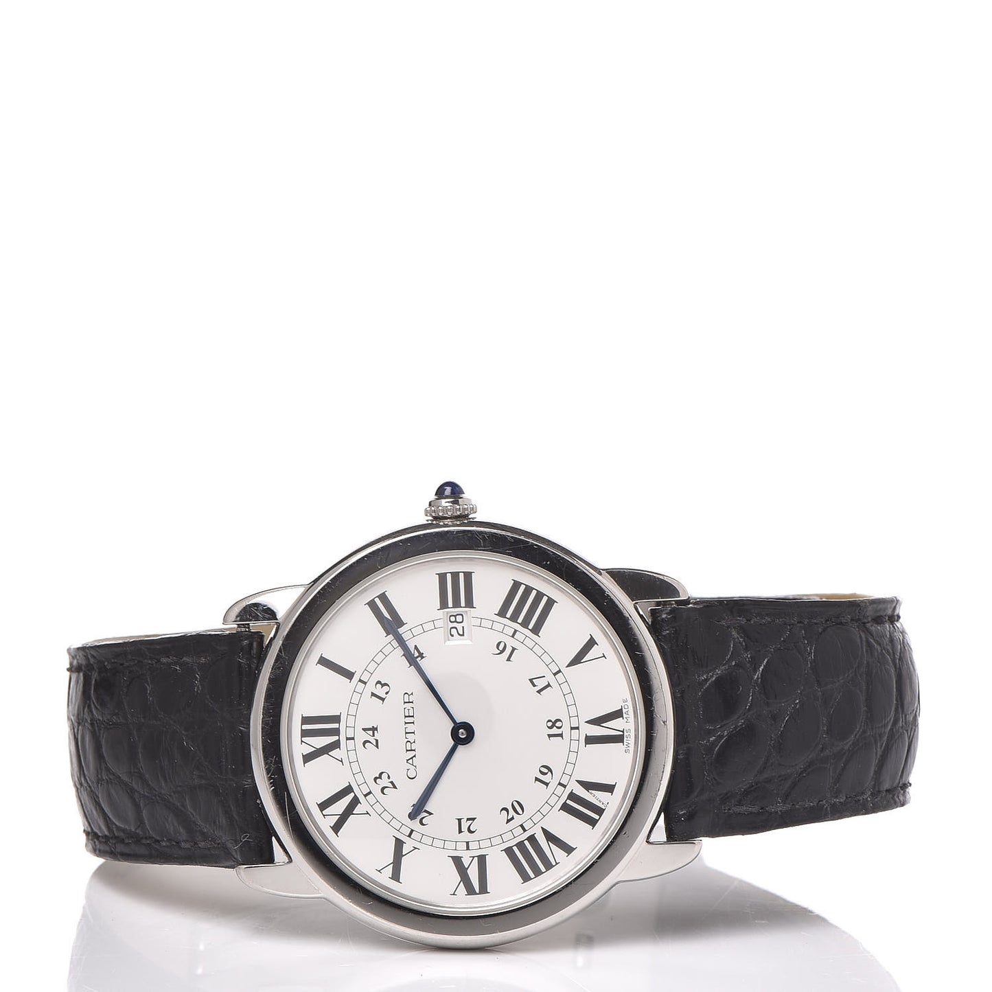 Stainless Steel Alligator 36mm Ronde Solo Quartz Watch