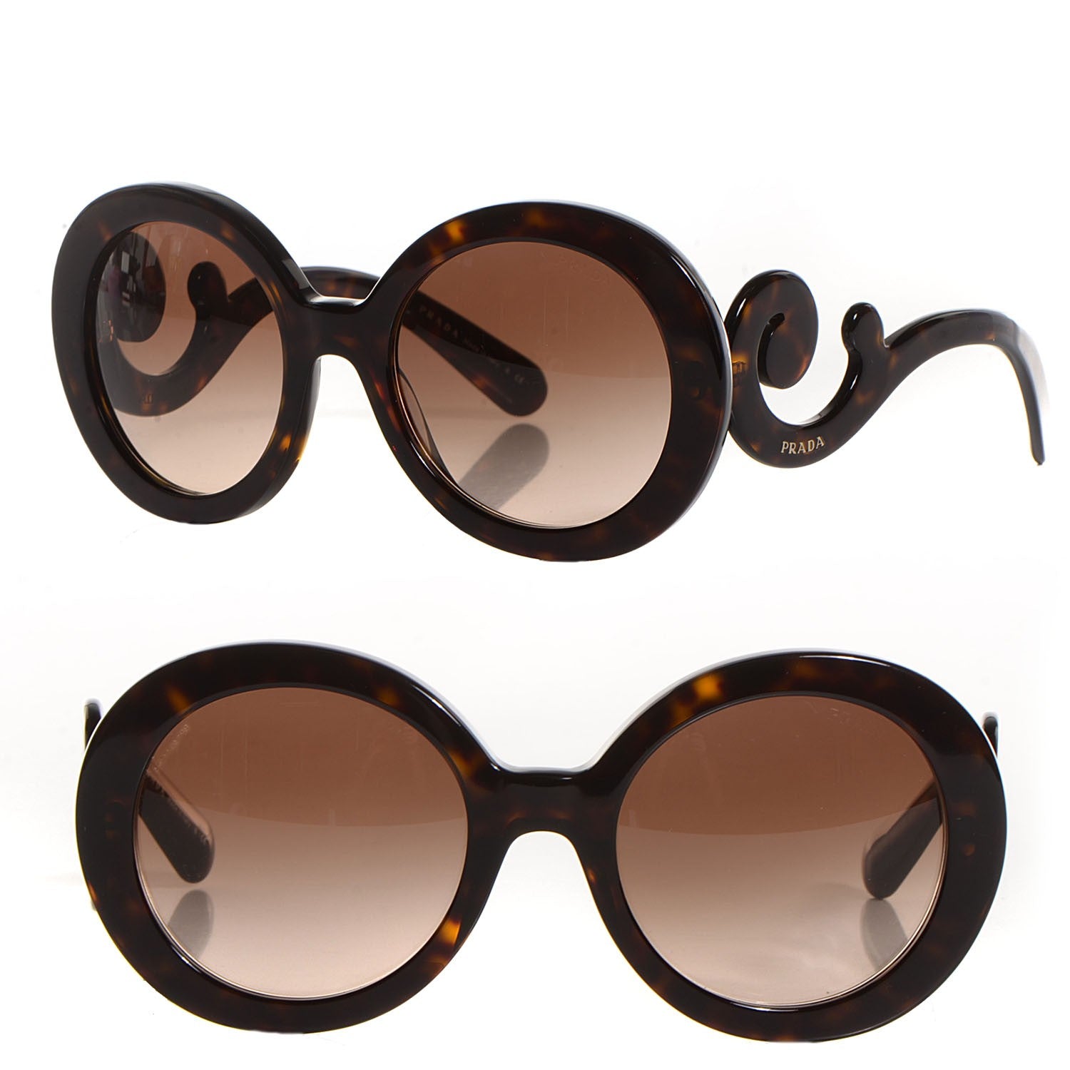 Prada Baroque SPR 27N Sunglasses Tortoise Shell 1 of 6