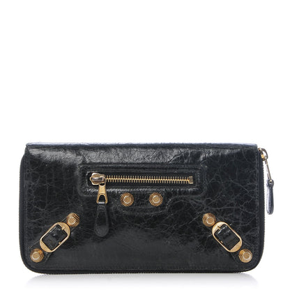 Balenciaga Agneau Giant 12 Gold Hardware Compagnon Wallet Black 1 of 13