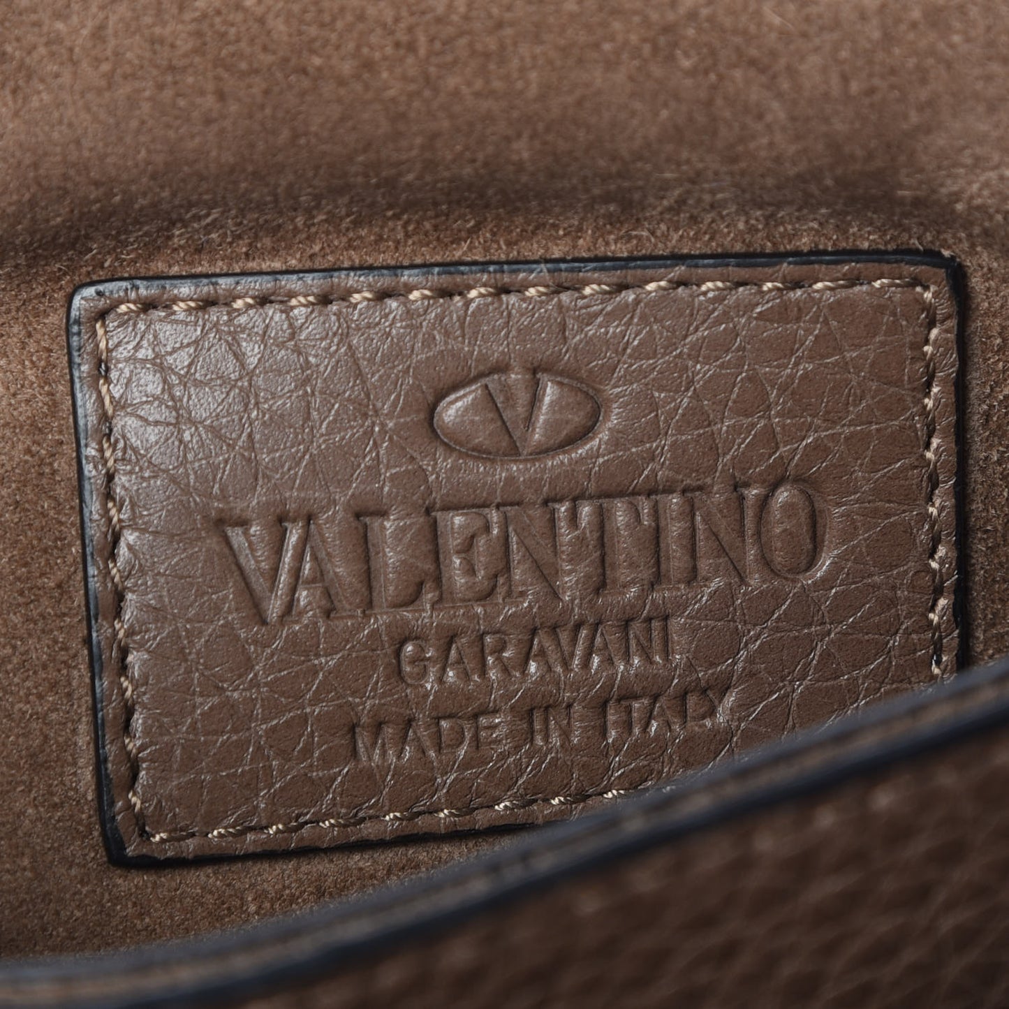 Pebbled Calfskin Va Va Voom Shoulder Bag Brown