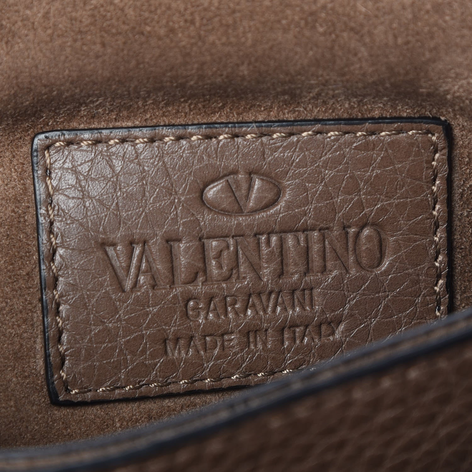 Valentino Garavani Pebbled Calfskin Va Va Voom Shoulder Bag Brown 8 of 9