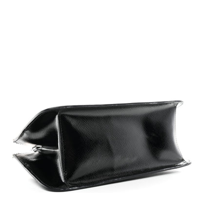 Prada Saffiano Vernice Top Handle Bag Black 4 of 10