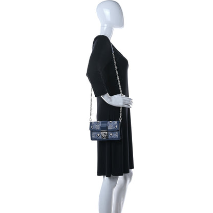 MCM Vintage Jacquard Monogram Mini Tracy Crossbody Blue 2 of 13