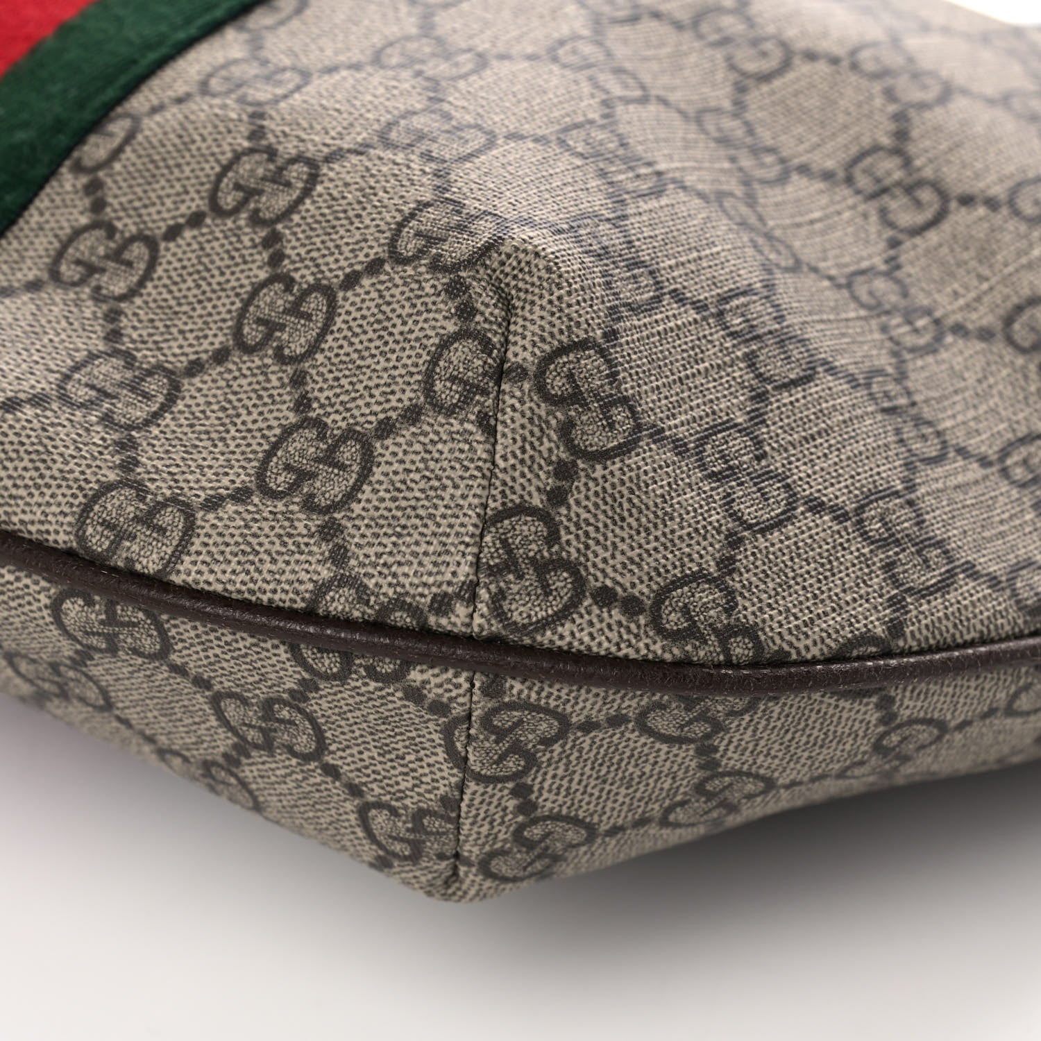 Gucci GG Supreme Monogram Web Small Ophidia Half Moon Hobo Brown 11 of 13