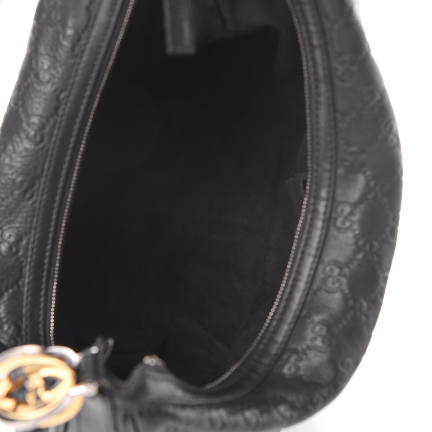 Gucci Guccissima Large GG Twins Hobo Black 5 of 13
