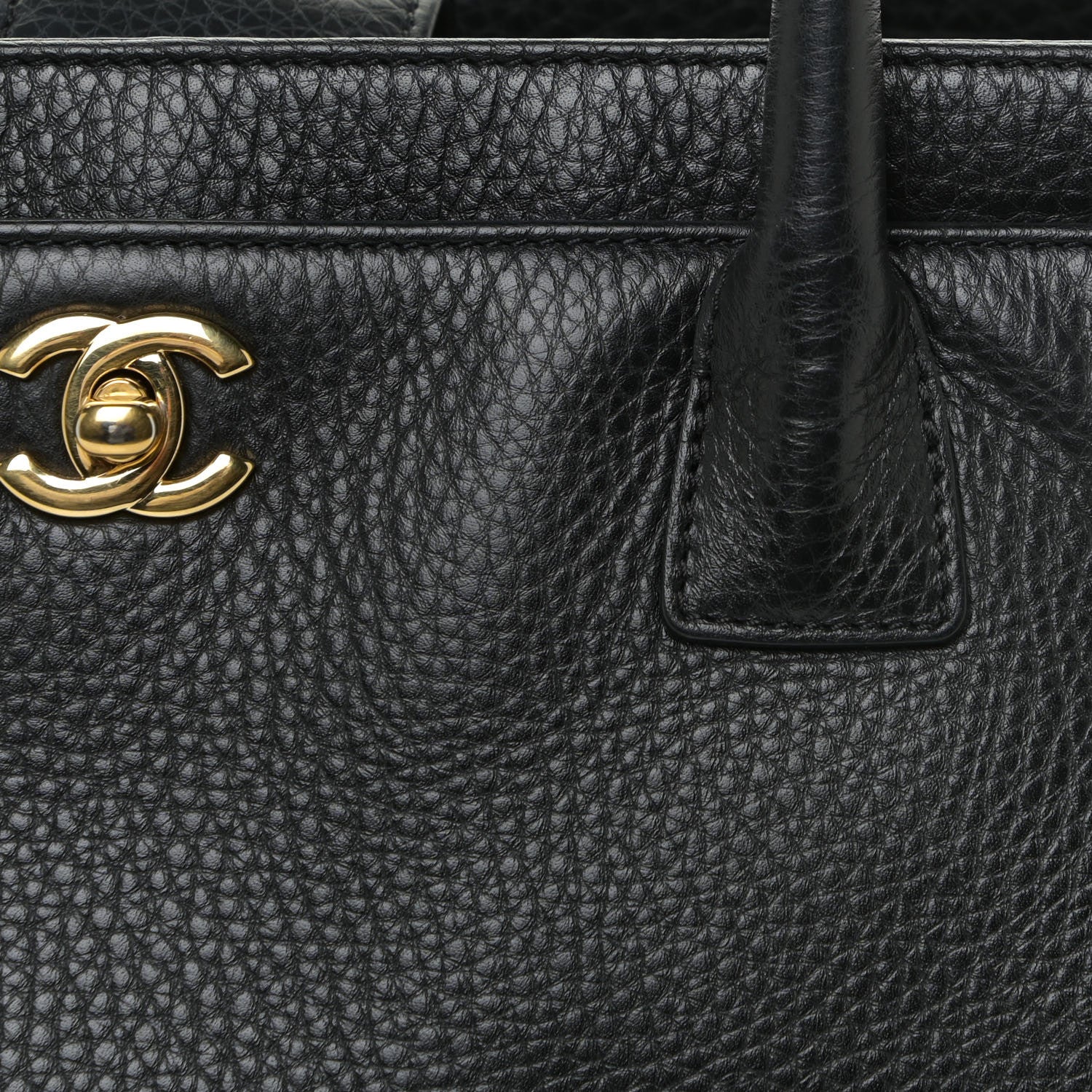 Chanel Calfskin Cerf Executive Shopper Tote Black 8 of 17