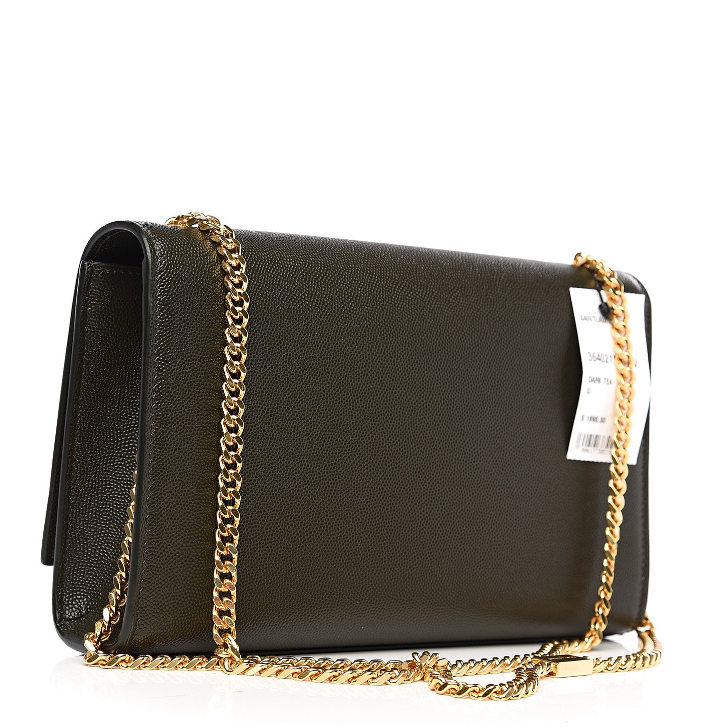 Grain De Poudre Medium Classic Monogram Kate Satchel Dark Tea