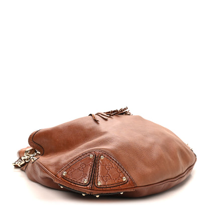 Gucci Calfskin Guccissima Large Indy Top Handle Hobo Brown 4 of 10
