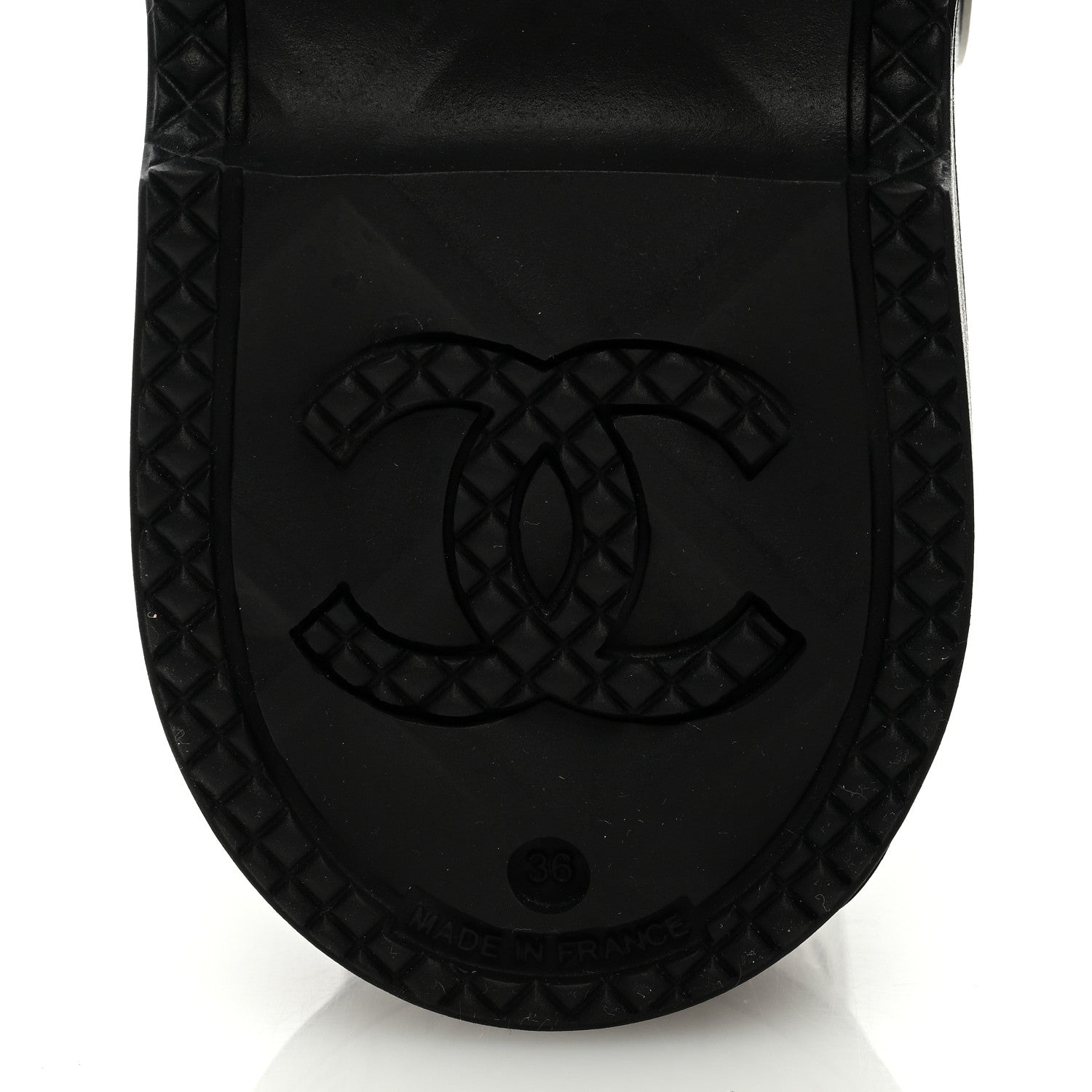 Chanel Rubber CC Print Boots 36 Black 6 of 8