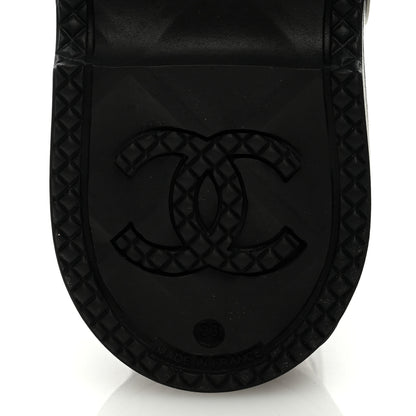 Chanel Rubber CC Print Boots 36 Black 6 of 8