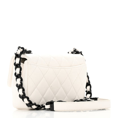 Chanel Caviar Quilted My Everything Small Flap White Black 4 of 15