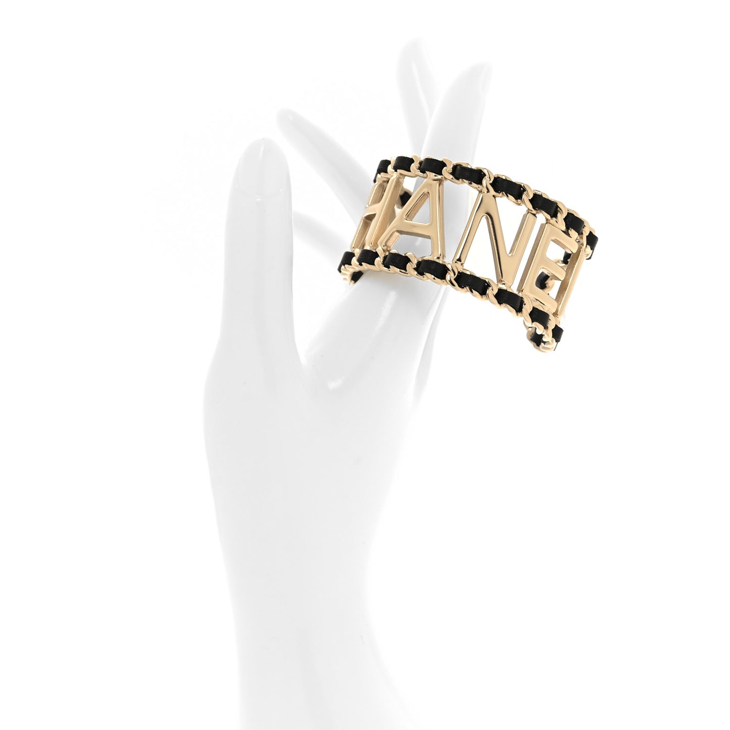 Lambskin Vintage Allure Cuff Bracelet S Black Gold