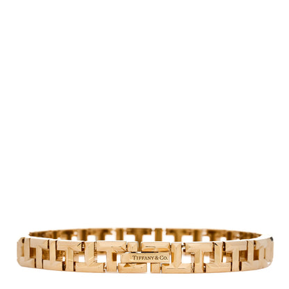 Tiffany 18K Yellow Gold Narrow T True Bracelet 2 of 5
