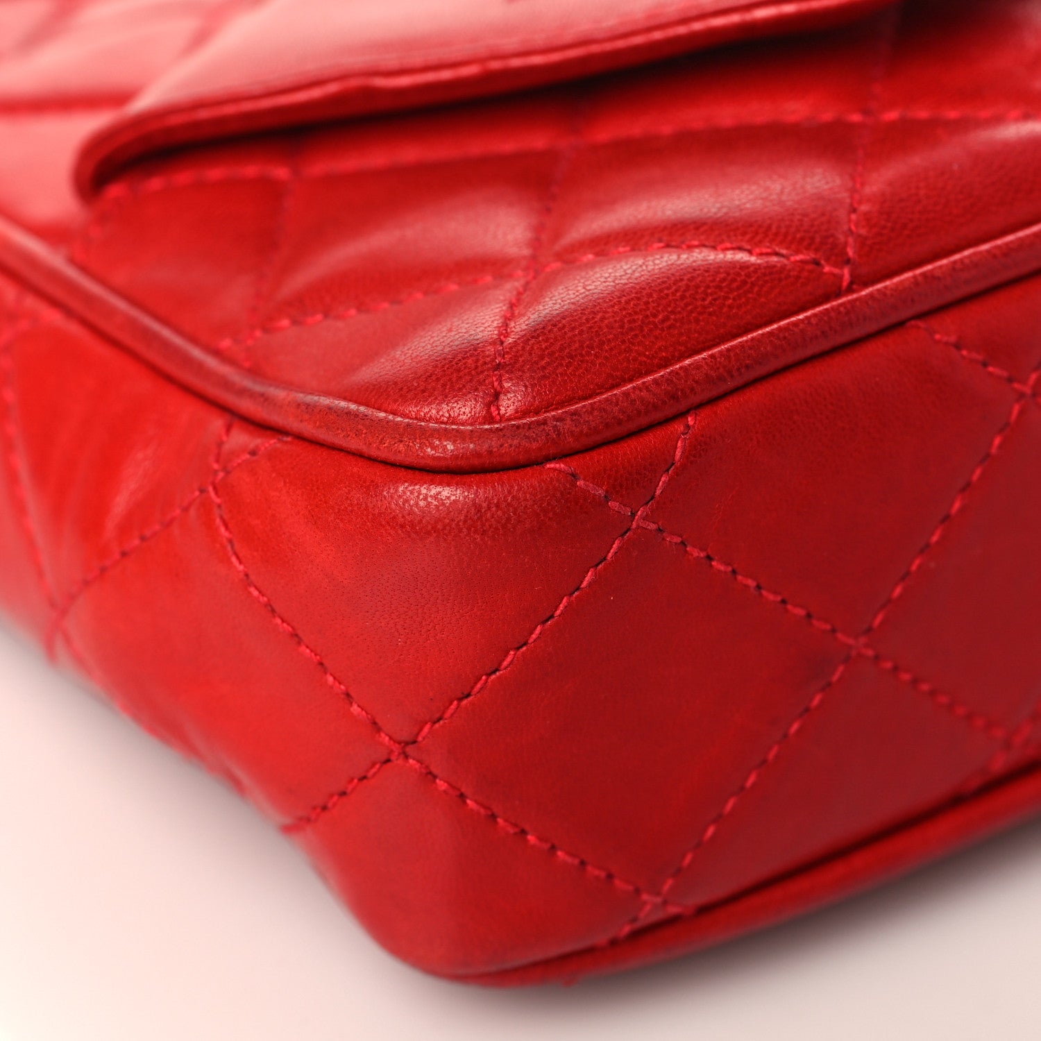 Chanel Lambskin Quilted Flap Tassel Camera Case Red 8 of 13