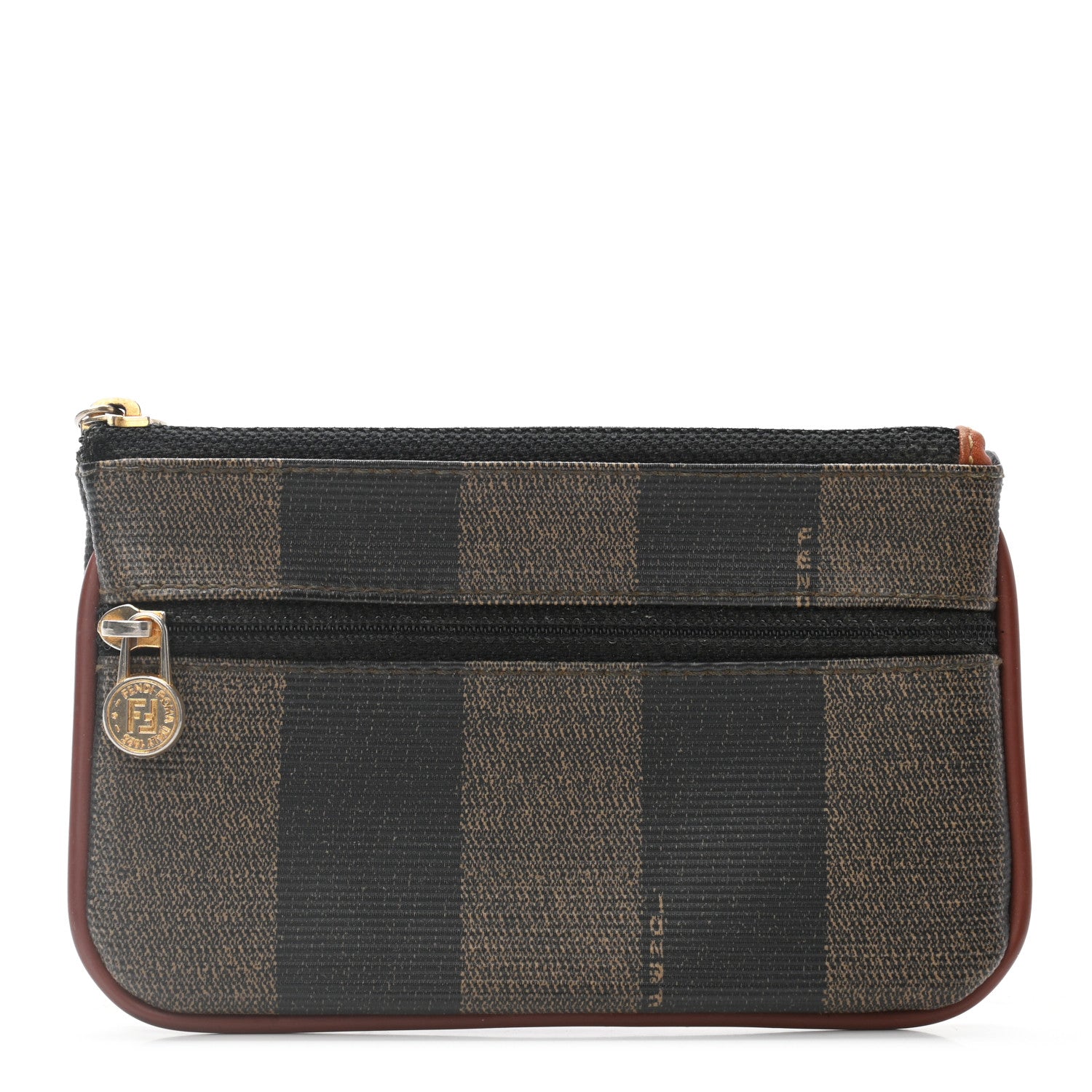 Fendi Pequin Pouch Tobacco Beige 1 of 6